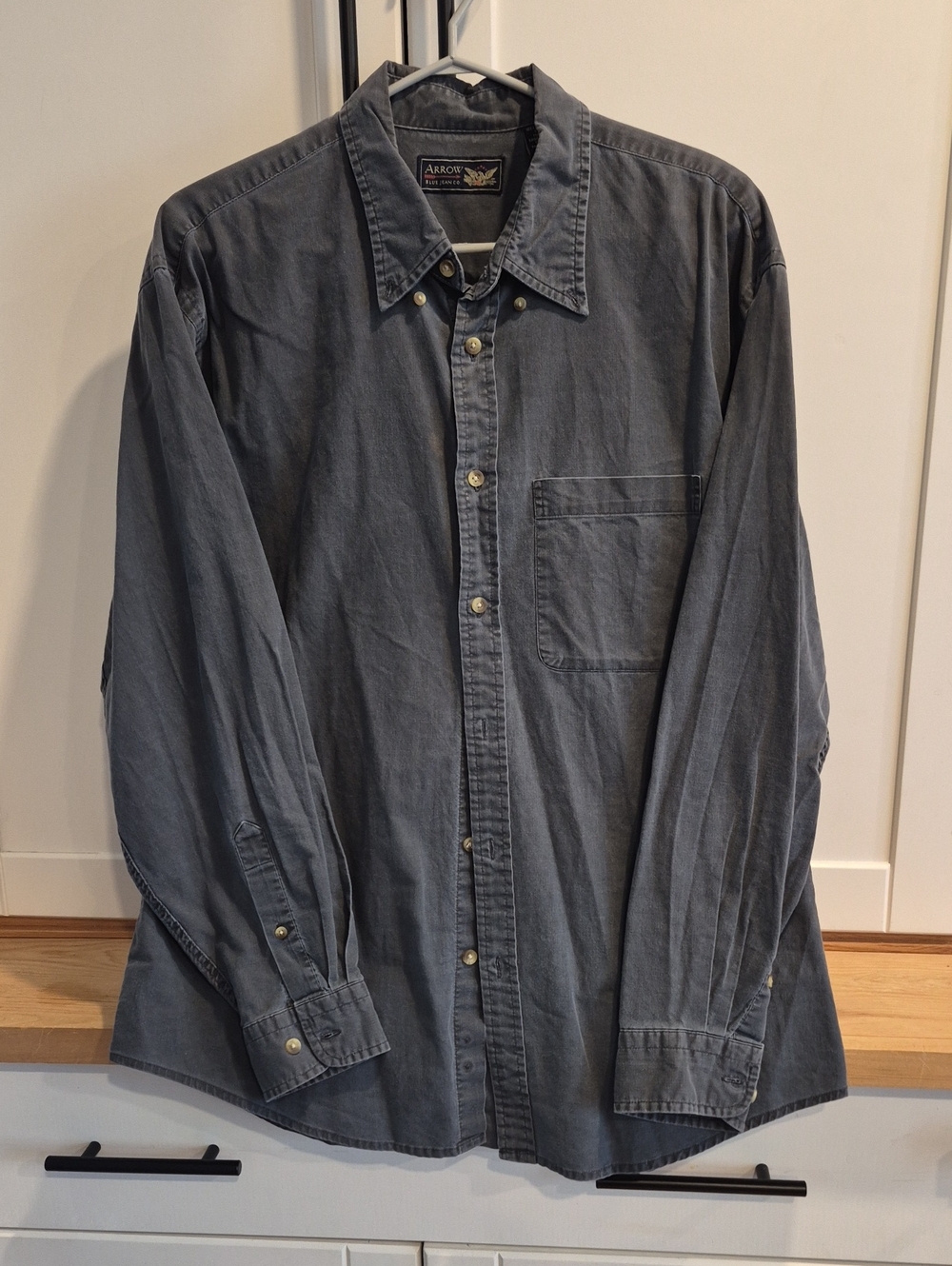 💙 Arrow Men's Casual Button-Down Shirt in Slate Grey